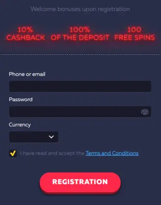 Dane wymagane do rejestracji w CASINO VAVADA