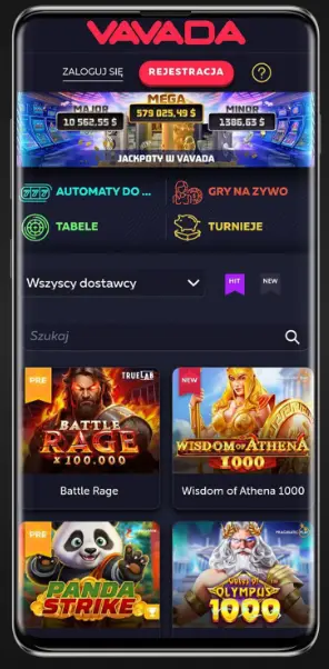 Mobilne kasyno CASINO VAVADA