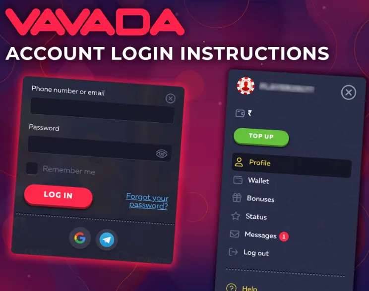 Rejestracja w kasynie CASINO VAVADA